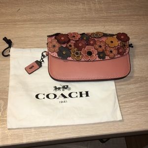 Tea Rose Coach Wristlet